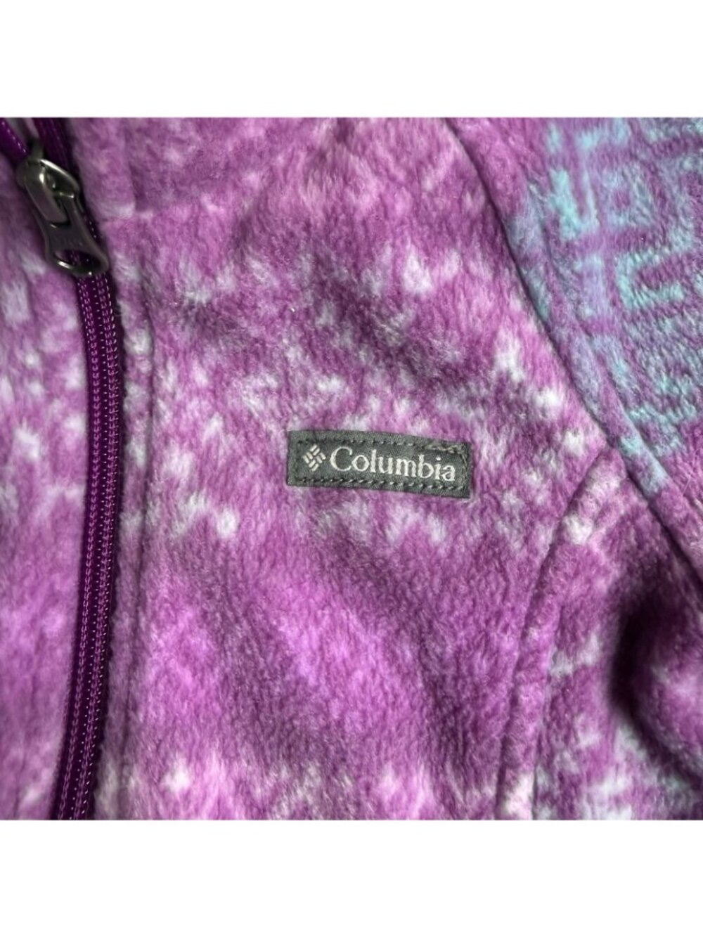 Columbia Benton Fleece II Jacket Fair Isle Purple - Picture 2 of 5